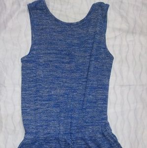 Ladies blue back scoop neck romper GAP